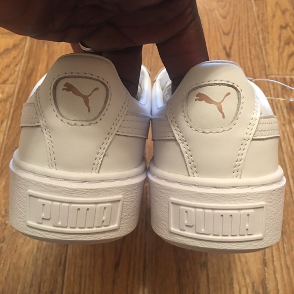 PUMA Basket Platform Rose Gold Toe Women’s Shoes - Picture 5 of 6